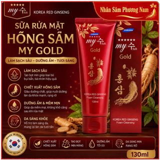 Sữa Rửa Mặt Sâm My Gold Chiết Xuất Nhân Sâm Hàn Quốc – Sạch Mụn, Dưỡng Ẩm, Da Sáng Mịn