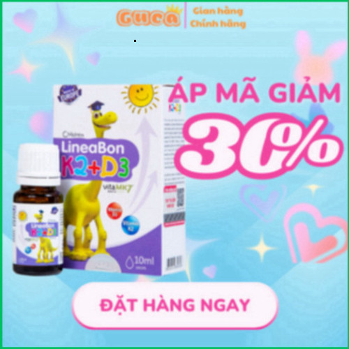 [Nhập khẩu Chính hãng] D3 k2 Lineabon bổ sung vitamin d3 cho trẻ sơ sinh, giảm còi xương d2k3, tăng 