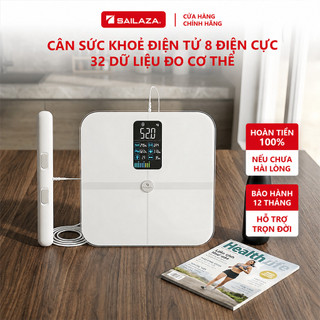 Cân điện tử sức khỏe 8 điện cực, máy inbody chính hãng Sailaza SA2312
