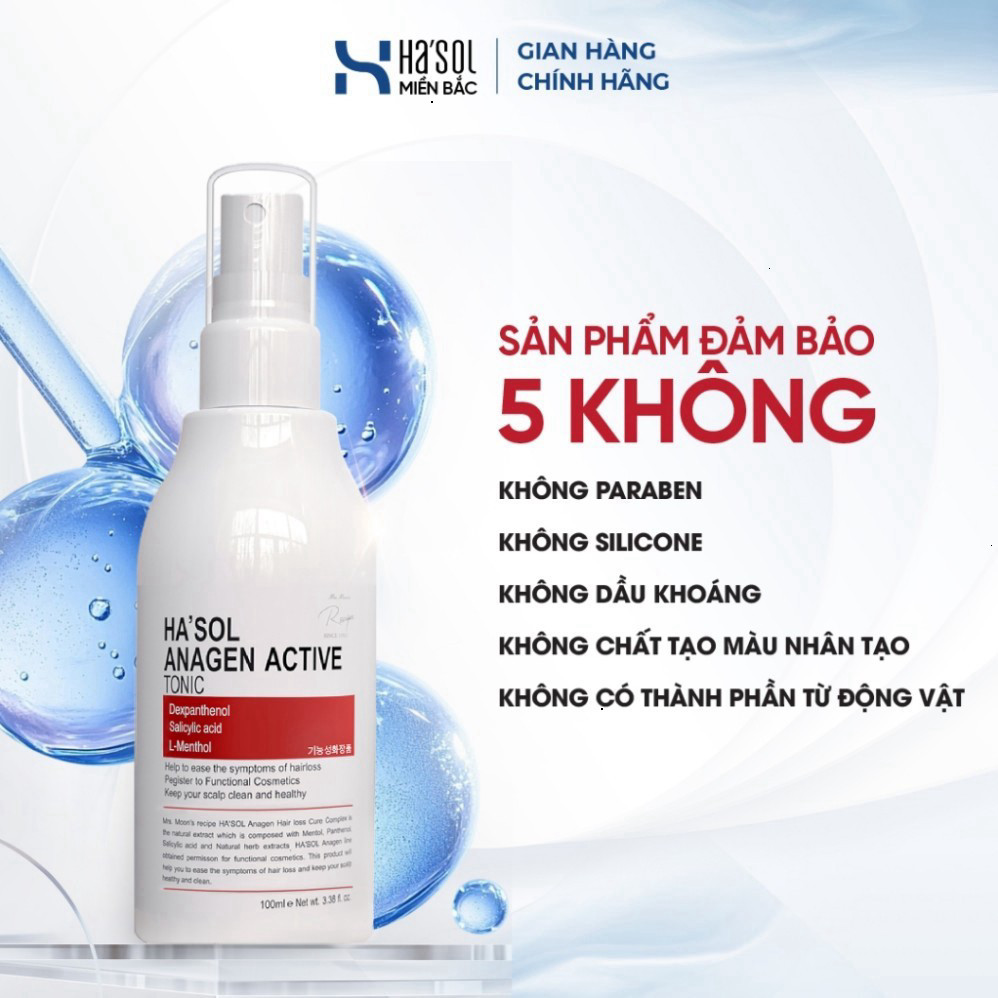 Xịt Dưỡng HASOL Kích Mọc, Ngăn Rụng, Nuôi Dưỡng Da Đầu Nang Tóc Chắc Khỏe - Ha'sol Anagen Active Ton