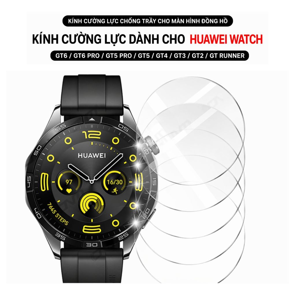 Kính cường lực dành cho Huawei Watch GT6/GT6 Pro/GT5 Pro/GT5/GT4/GT3/GT2/GT Runer