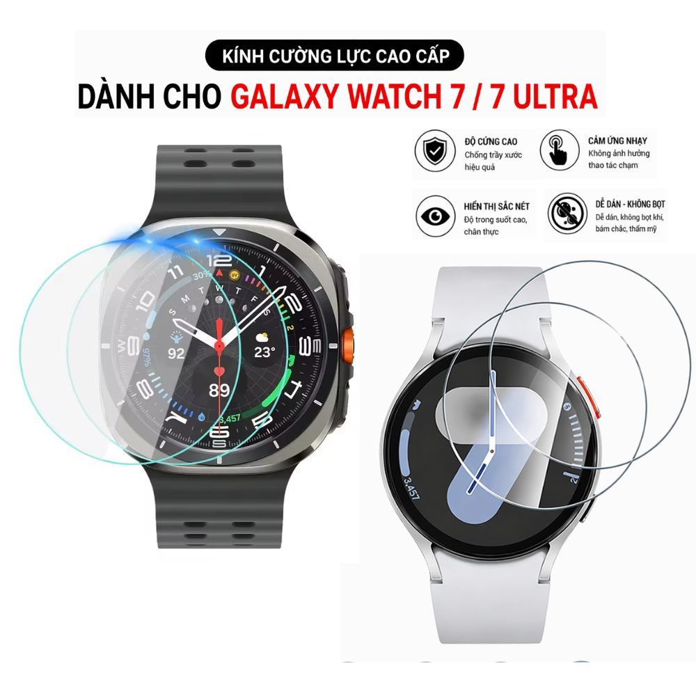 Kính cường lực Samsung Galaxy Watch 7, Watch 7 Ultra