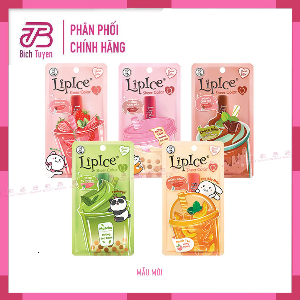 [2 NEW SKU] Lipice sheer Color dưỡng môi có màu chính hãng Son Dưỡng Môi Mềm Mại LipIce Color Q