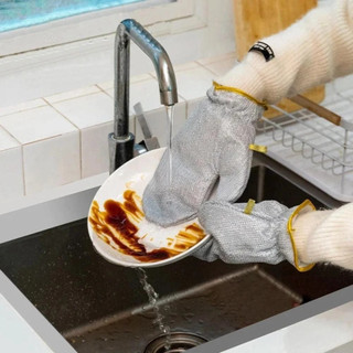 Găng Tay Bạc Bọc Sợi Thép Đa Năng Chống Nóng, Chống Bỏng Khi Nấu Ăn, Rửa Bát, Cầm Đồ Nóng (ms TL)
