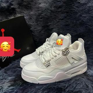 Giày Thể Thao JD4 Retro Pure Money Full Wihte  - GiàyJD4 Trắng Full Box