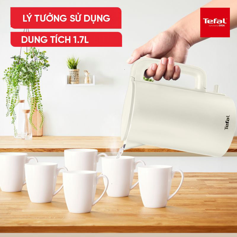 Bình đun siêu tốc Tefal 1.5L KO140AE0 Trắng Và KO1408E0 Đen - 1500W - BH 02 năm
