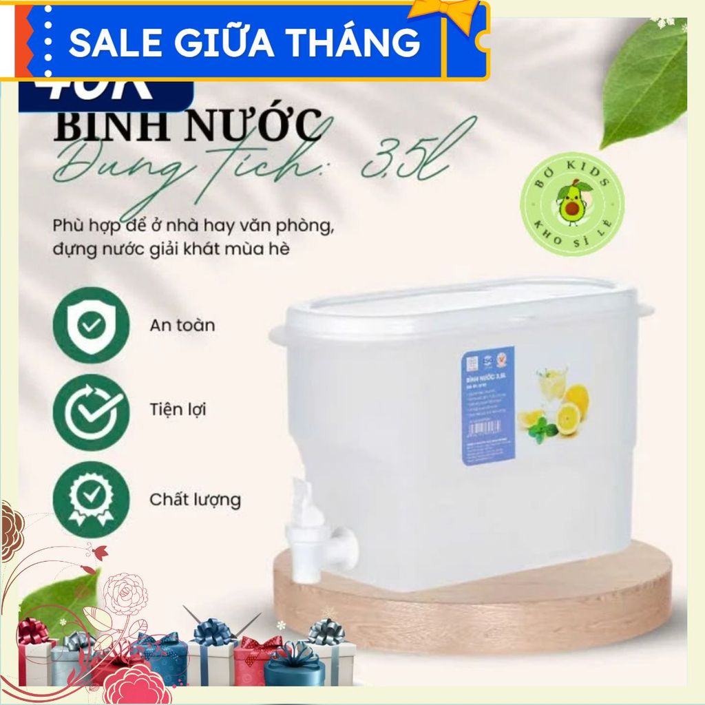 Đúng hàng đúng chất lượng Bình nước có vòi t 3.5L Chữ tín quý hơn vàng