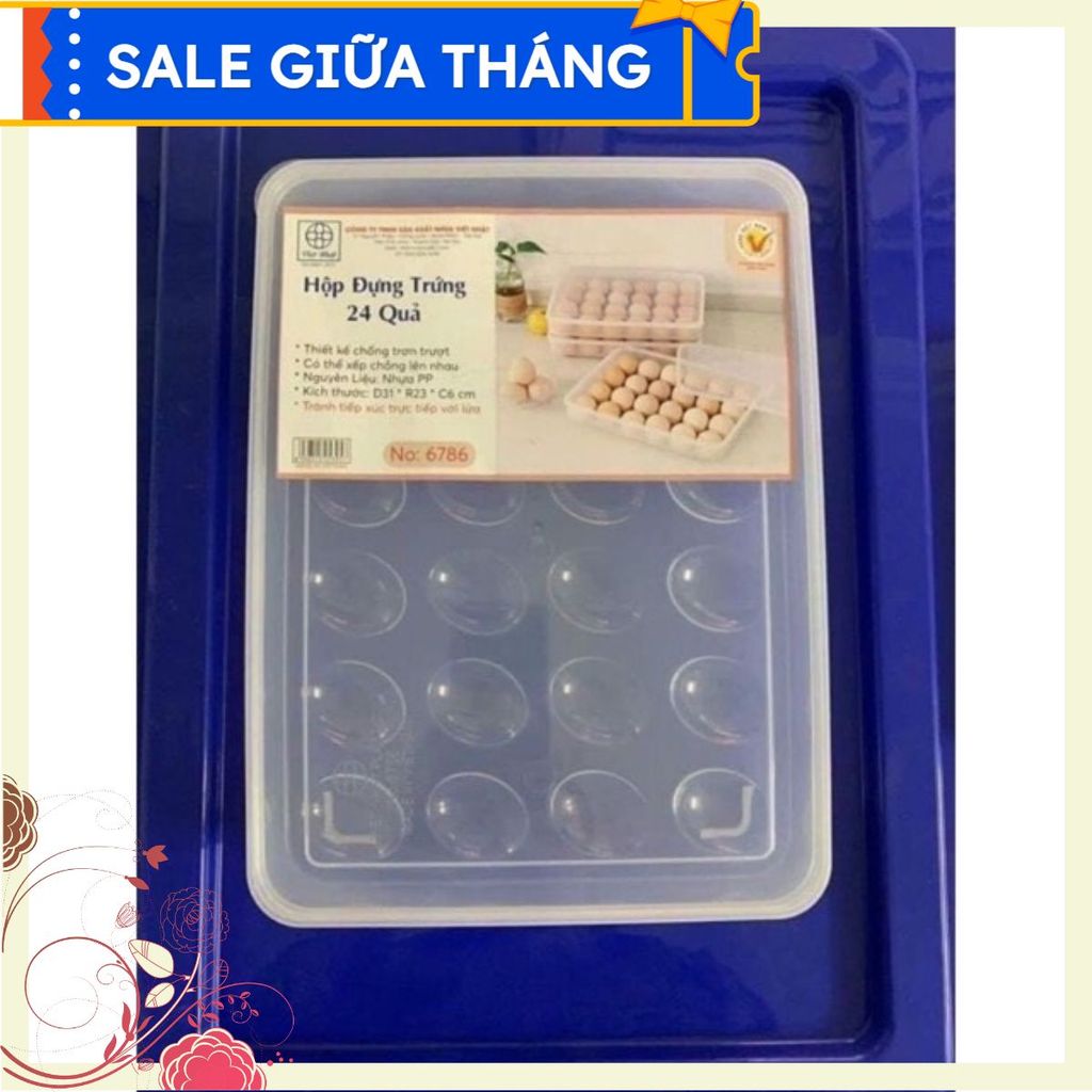 Đúng hàng đúng chất lượng COMBO 5 Hộp đựng trứng 24 quả VN 6786 Chữ tín quý hơn vàng