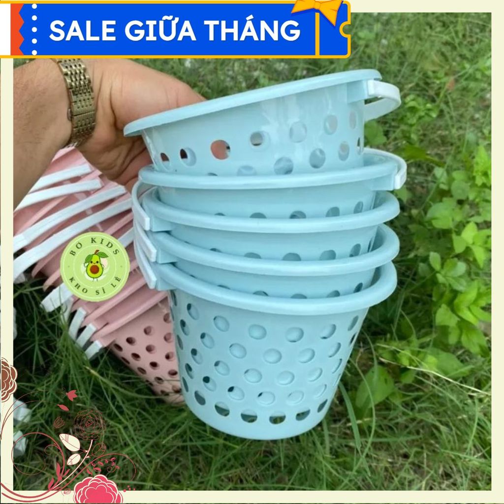 Đúng hàng đúng chất lượng COMBO 2-5 Giỏ nhựa đựng đồ đa năng Chữ tín quý hơn vàng