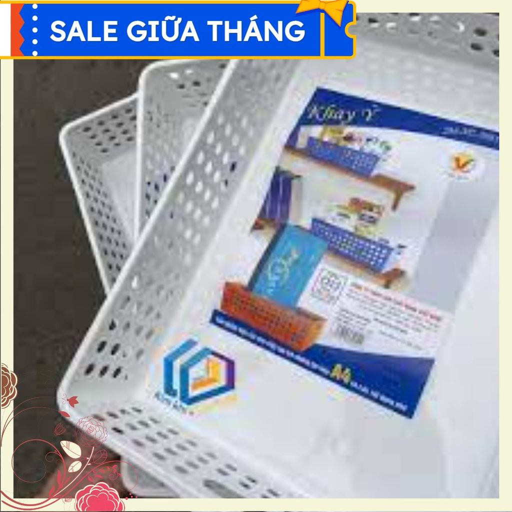 Đúng hàng đúng chất lượng COMBO 5 Khay nhựa chữ nhật, rổ nhựa B5, A4 Chữ tín quý hơn vàng