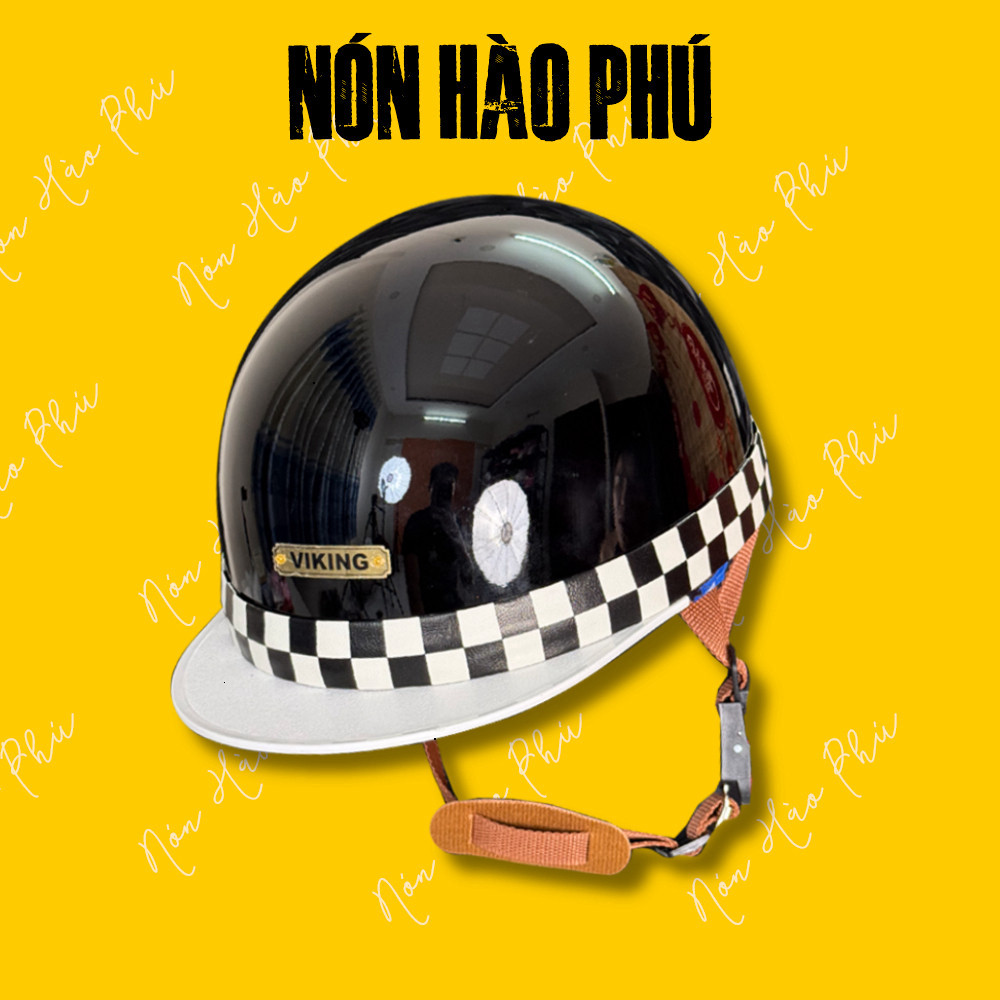 [XẢ KHO] Mũ bảo hiểm nửa đầu VIKING Bosozoku Japan Style, Nón bảo hiểm Vintage lưỡi trai