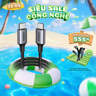 Cáp sạc truyền dữ liệu usb c ugreen pd 60w 3a | truyền 480mbps | dây bện nylon | bảo hành 18 tháng 1 đổi 1