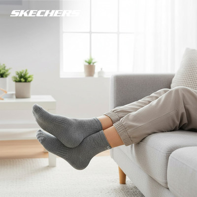 Vớ Thể Thao Unisex Skechers Performance Socks Vớ Cổ Ngắn (3 Đôi) - SP125U264-MLGR