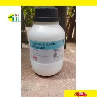 Calcium Chloride CaCl2.2H2O 500g – Hóa chất thí nghiệm AR tinh khiết >98% (chính hãng, date mới)