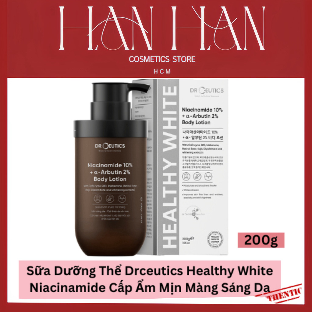 [Chính Hãng] Sữa Dưỡng Thể DrCeutics Trắng Da Body Niacinamide Body Lotion Sáng Da DrCeutics 200g
