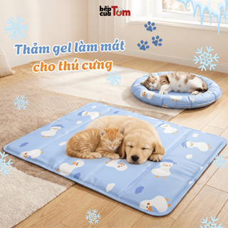 Thảm Gel Lạnh Làm Mát Mùa Hè Cho Thú Cưng, Đệm Gel Nước Chống Nóng Chó Mèo Dễ Dàng Làm Sạch