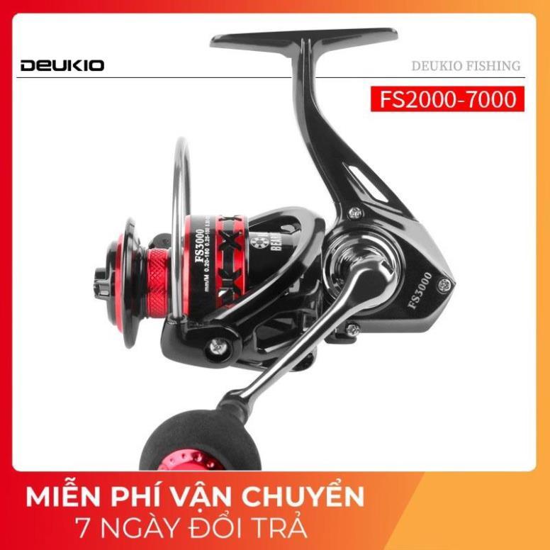 Máy câu cá kim loại DEUKIO FS2000-7000 dùng câu lure câu lăng xê mã FS docauminhdang