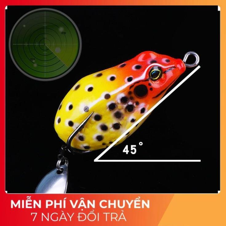 Mồi câu lure mồi nhái giả câu cá lóc cá sộp 5cm 10g có thìa tạo sóng mồi câu cá siêu nhậy MOI-5 doca