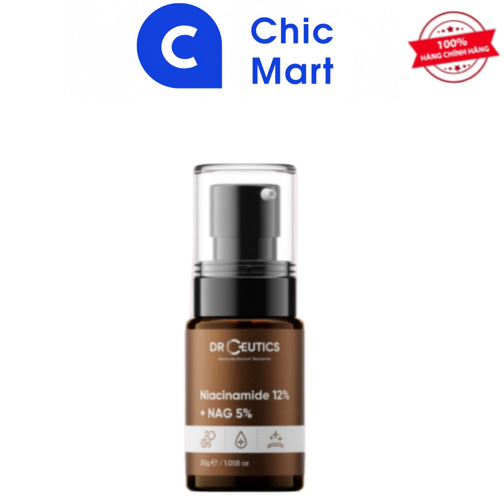[Chính Hãng] Serum Drceutics Niacinamide 12% DrCeutics Giảm Thâm Sáng Da Kiềm Dầu (30ml 100ml)