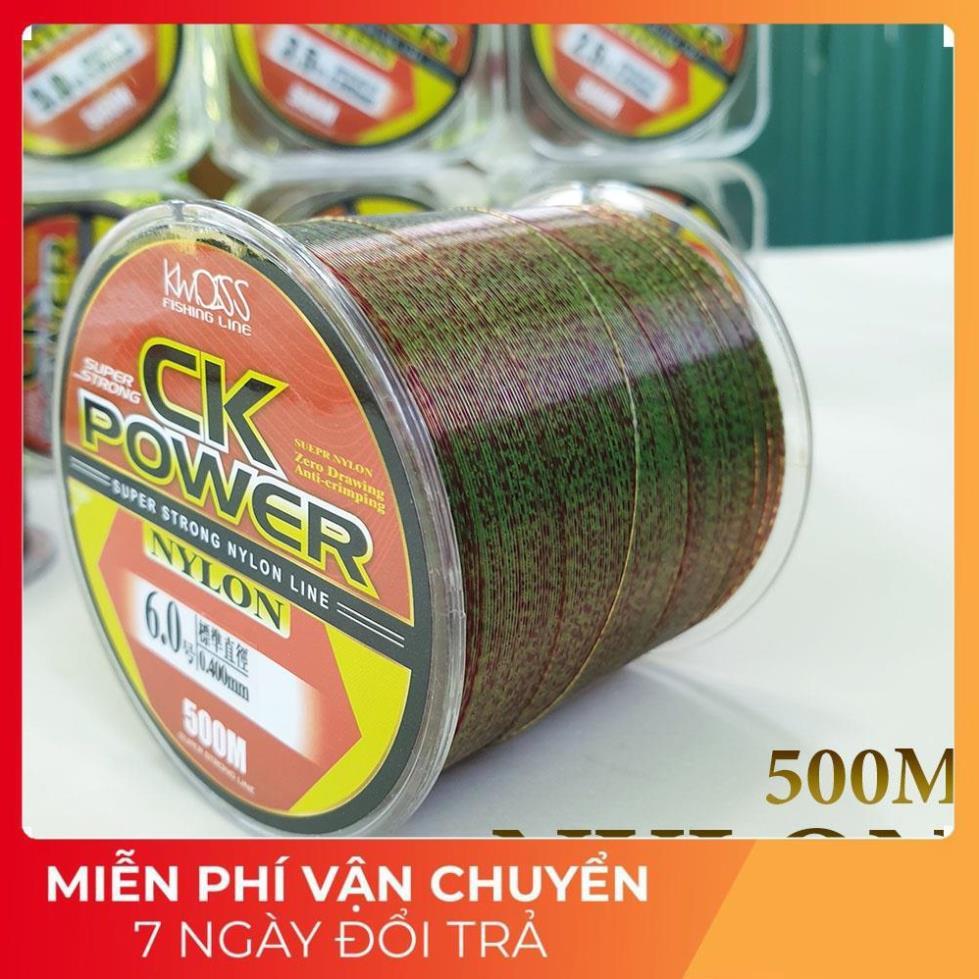 Cước câu cá tàng hình dây câu cá Nylon CK power 500m tải cá tốt dùng làm dây trục câu cá CK500 docau