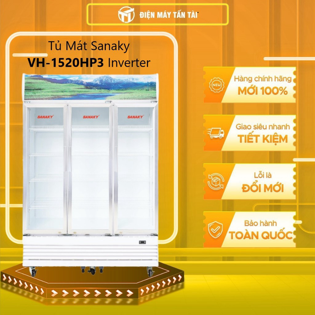 [TẤN TÀI LĐ 0Đ] VH-1520HP3 - Tủ Mát Sanaky VH-1520HP3 Inverter  - MIỄN PHÍ GIAO HCM ]