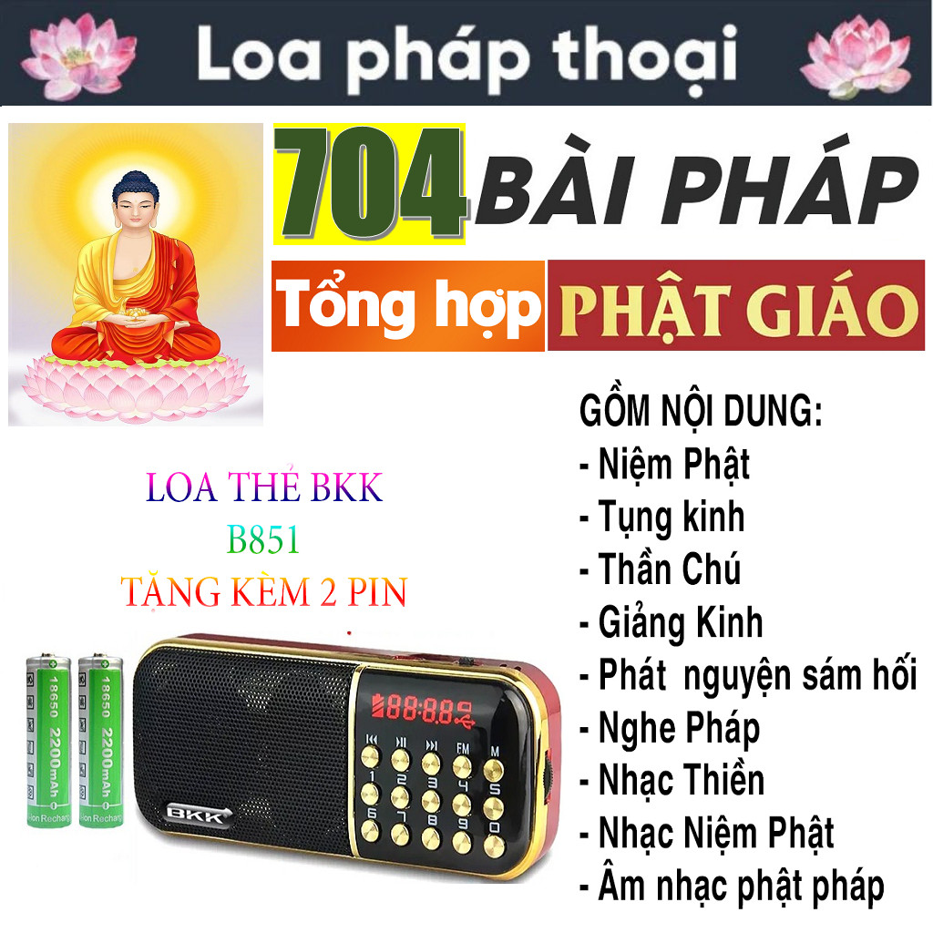 Loa Pháp Thoại BKK B851 Chép Sẵn 704 Bài Pháp Phật Giáo Tổng Hợp