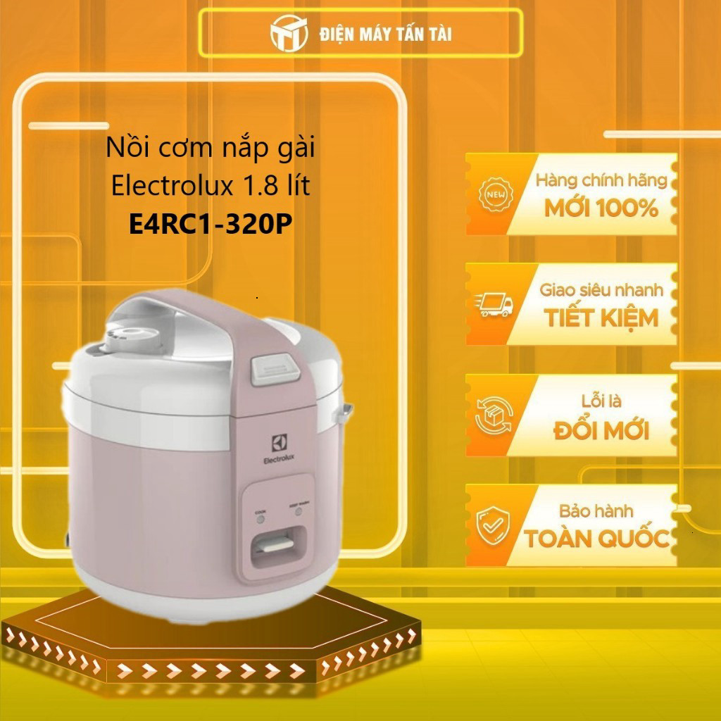 Chính hãng  E4RC1-320P - Nồi cơm nắp gài Electrolux 1.8 lít E4RC1-320P - BẢO HÀNH CHÍNH HÃNG
