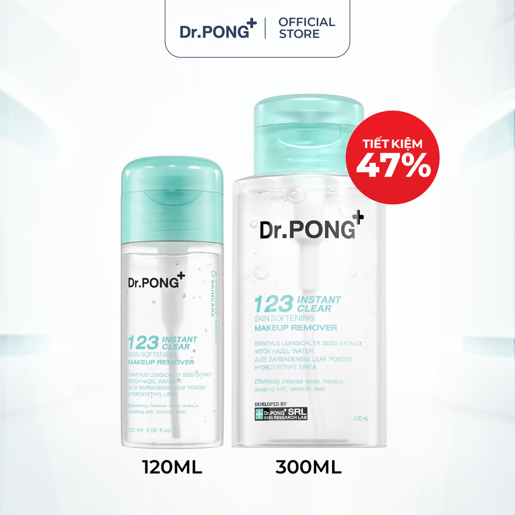 Nước tẩy trang Dr.PONG 123 Instant Clear Skin Softening Makeup Remover