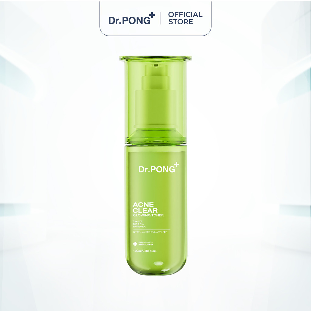 Toner hỗ trợ giảm mụn, kiềm dầu Dr.PONG Acne Clear Glowing 100ml