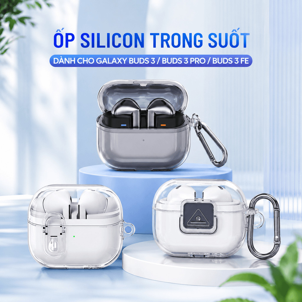 Ốp trong suốt bảo vệ tai nghe Galaxy Buds 3,Galaxy Buds 3 Pro,Buds 3 FE
