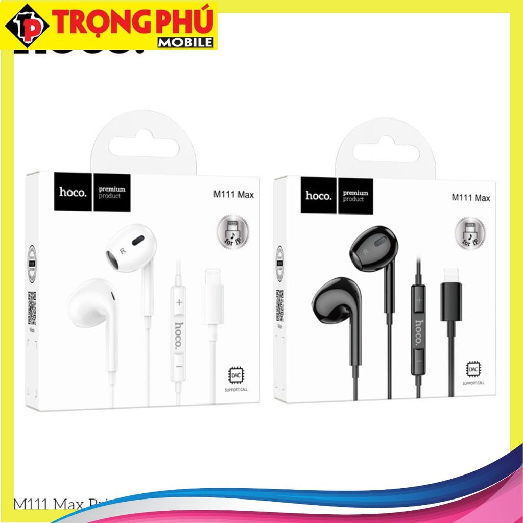 Tai nghe dây đầu Lighting Hoco M111 Max Online