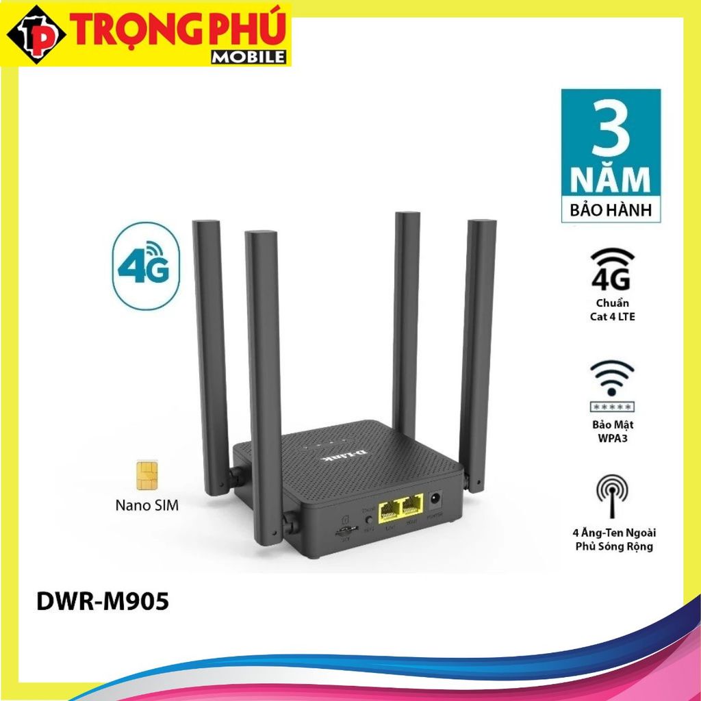 Cục modem phát wifi từ sim 4g Dlink DWR-M905 300Mbps Online