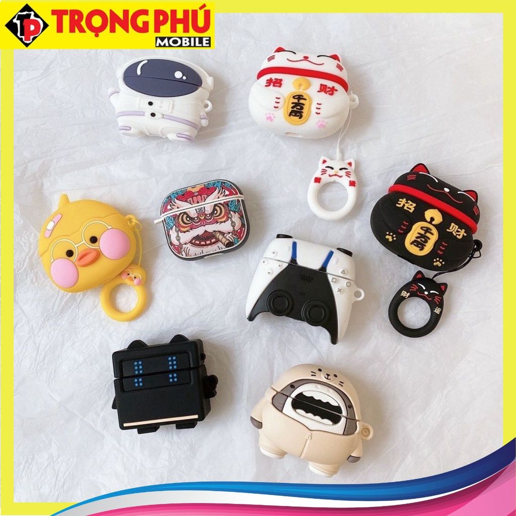 Ốp, Bao đựng cho tai nghe Airpod 3 Thú hình nổi Online