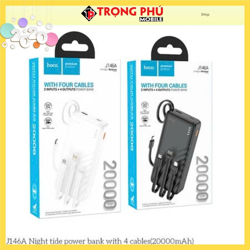 Sạc dự phòng Hoco J146A 20.000mah sạc nhanh 22,5w+pd20w Shop