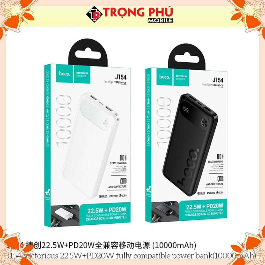 Sạc dự phòng Hoco J154 10.000mah sạc nhanh 22,5w+PD20w CH1 best sale
