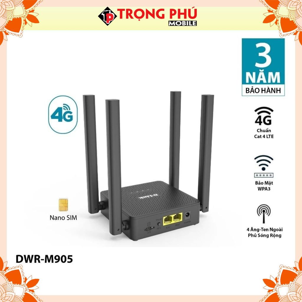 Cục modem phát wifi từ sim 4g Dlink DWR-M905 300Mbps CH1 best sale