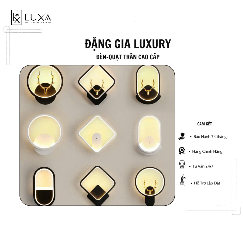 Đèn Tường Trang Trí 3 Chế Độ Sáng Siêu Đẹp Cho Phòng Khách LUXA SHOP