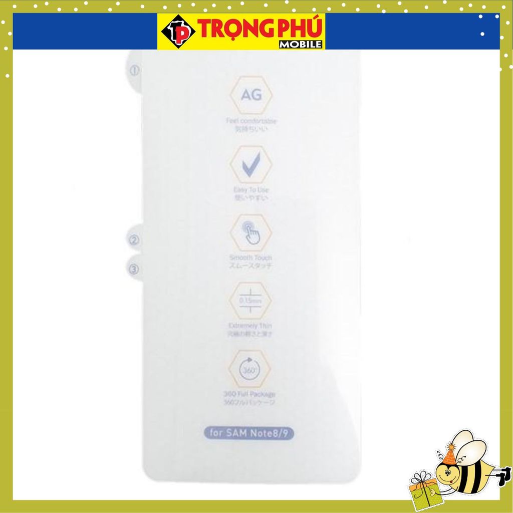 Miếng dán PPF cho điện thoại Samsung -PPF trước nhựa tổng hợp CH02