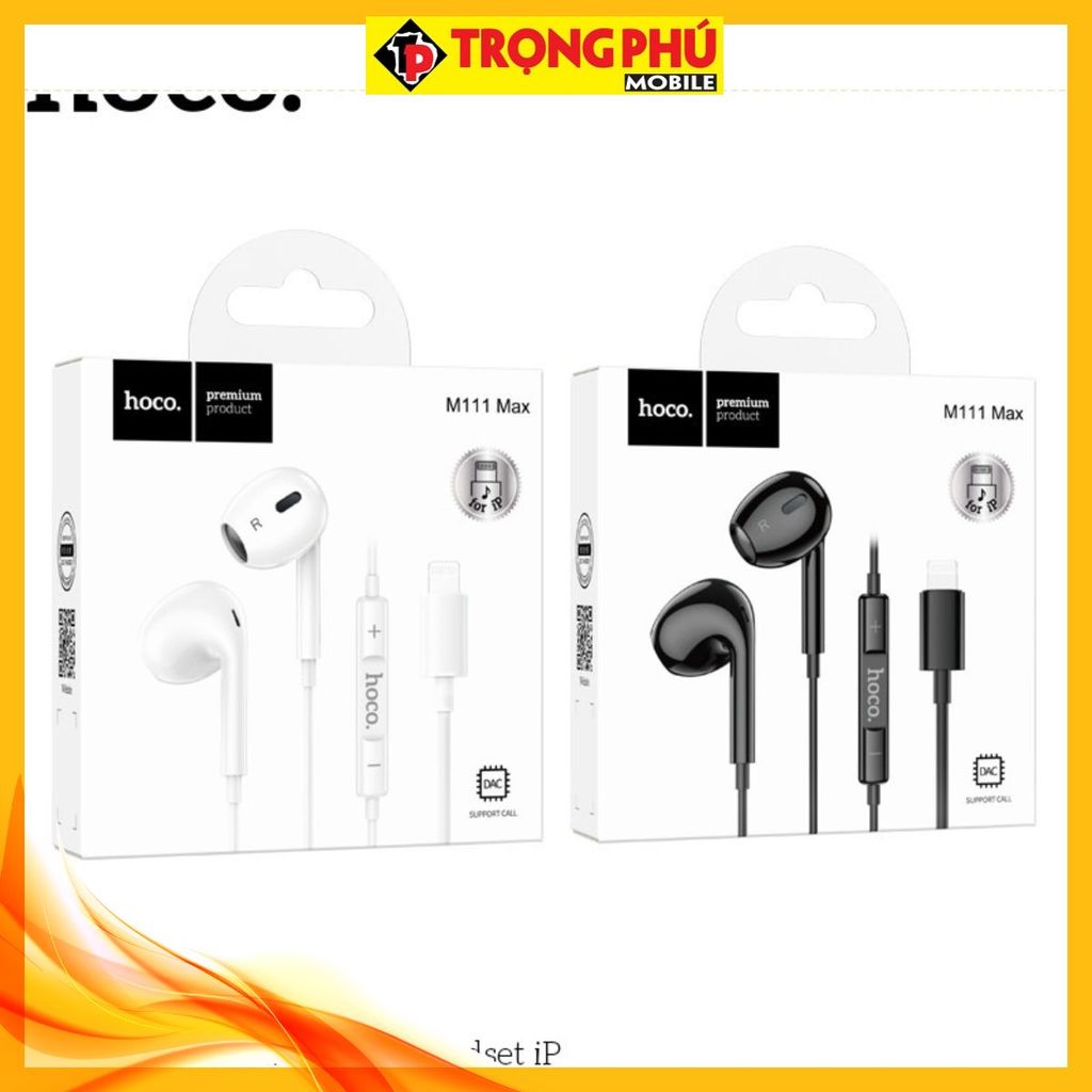 Tai nghe dây đầu Lighting Hoco M111 Max CH3 Hot
