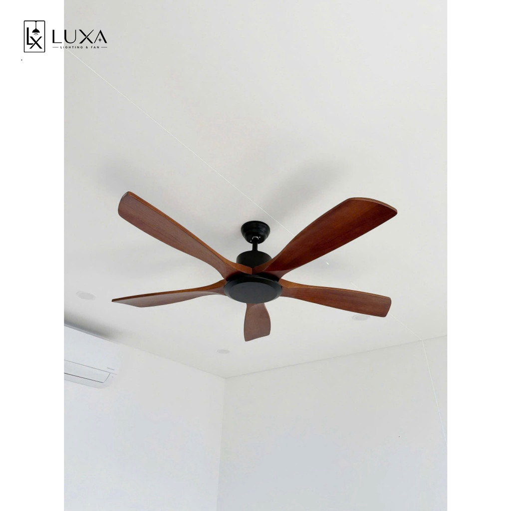 Quạt Trần Gỗ Tự Nhiên Cao Cấp 5 Cánh LUXA SHOP 185 Có Chân LUXA SHOP