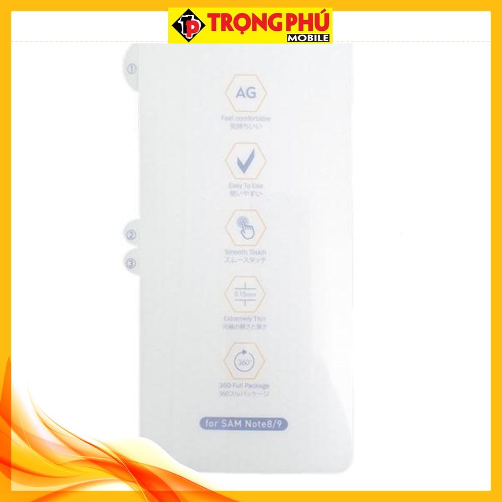Miếng dán PPF cho điện thoại Samsung -PPF trước nhựa tổng hợp CH3 Hot