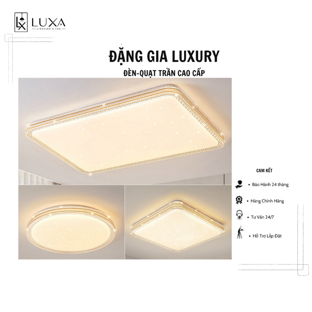 Đèn Sáng LED Không Gây Hại Mắt 3 Cấp Độ Dán Tích Mới Cho Phòng Khách LUXA SHOP