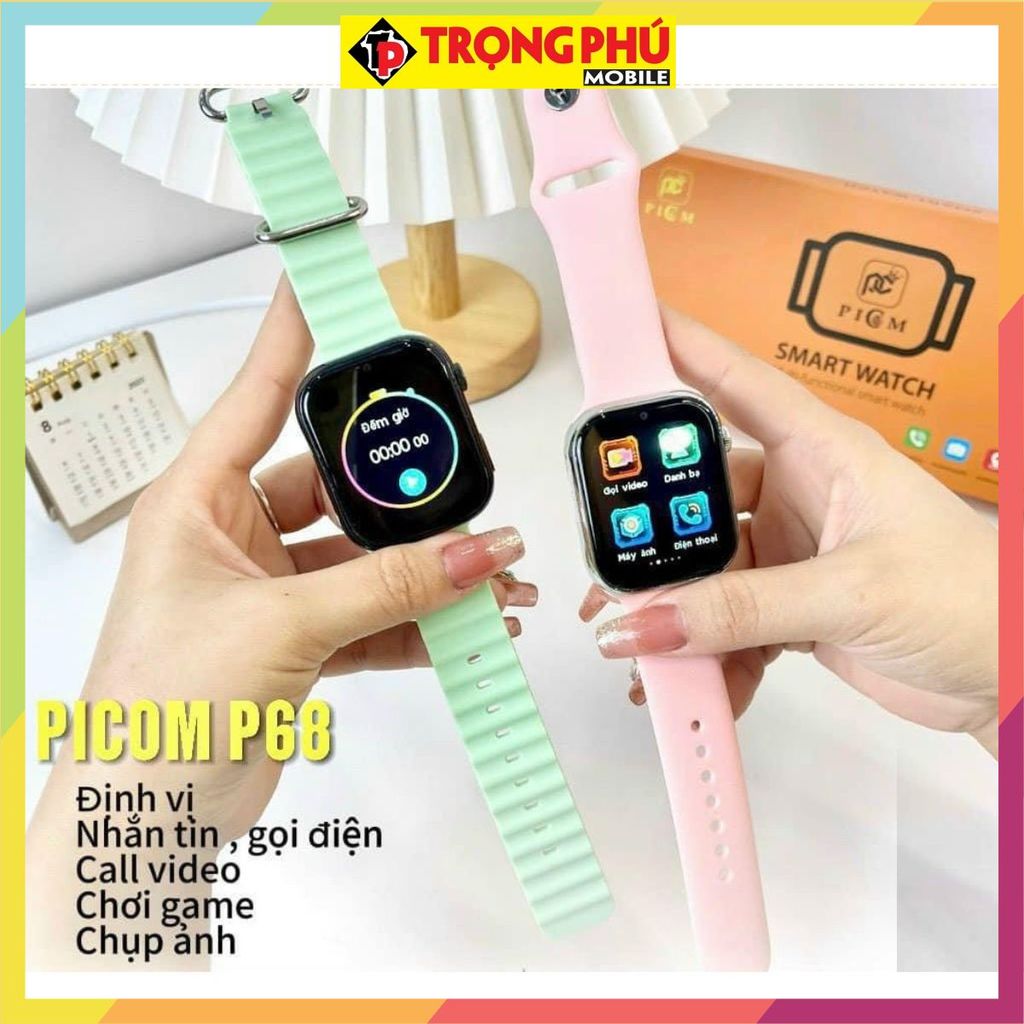 Đồng hồ định vị trẻ em Picom P68 plus đen CH4 khuyến mãi