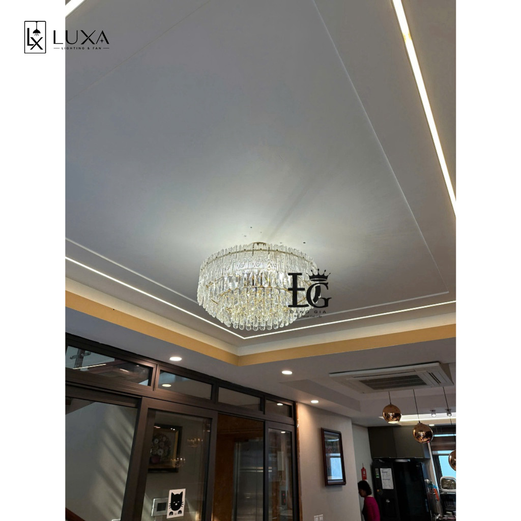 Đèn Chùm PHA LÊ Cao Cấp Tôn Xửng Hiện Đại Cho Phòng Ngủ LUXA SHOP