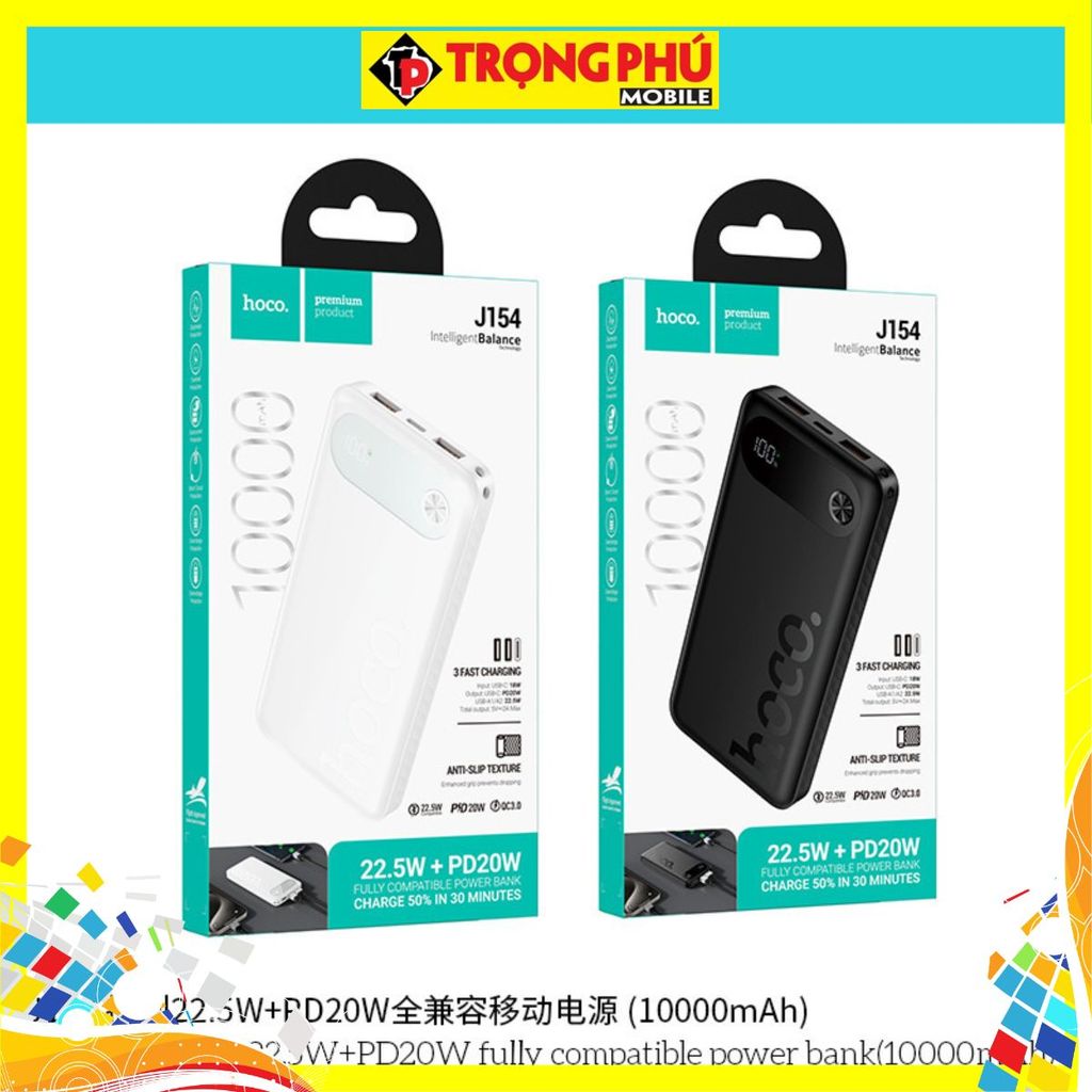Sạc dự phòng Hoco J154 10.000mah sạc nhanh 22,5w+PD20w CH5 hot sale