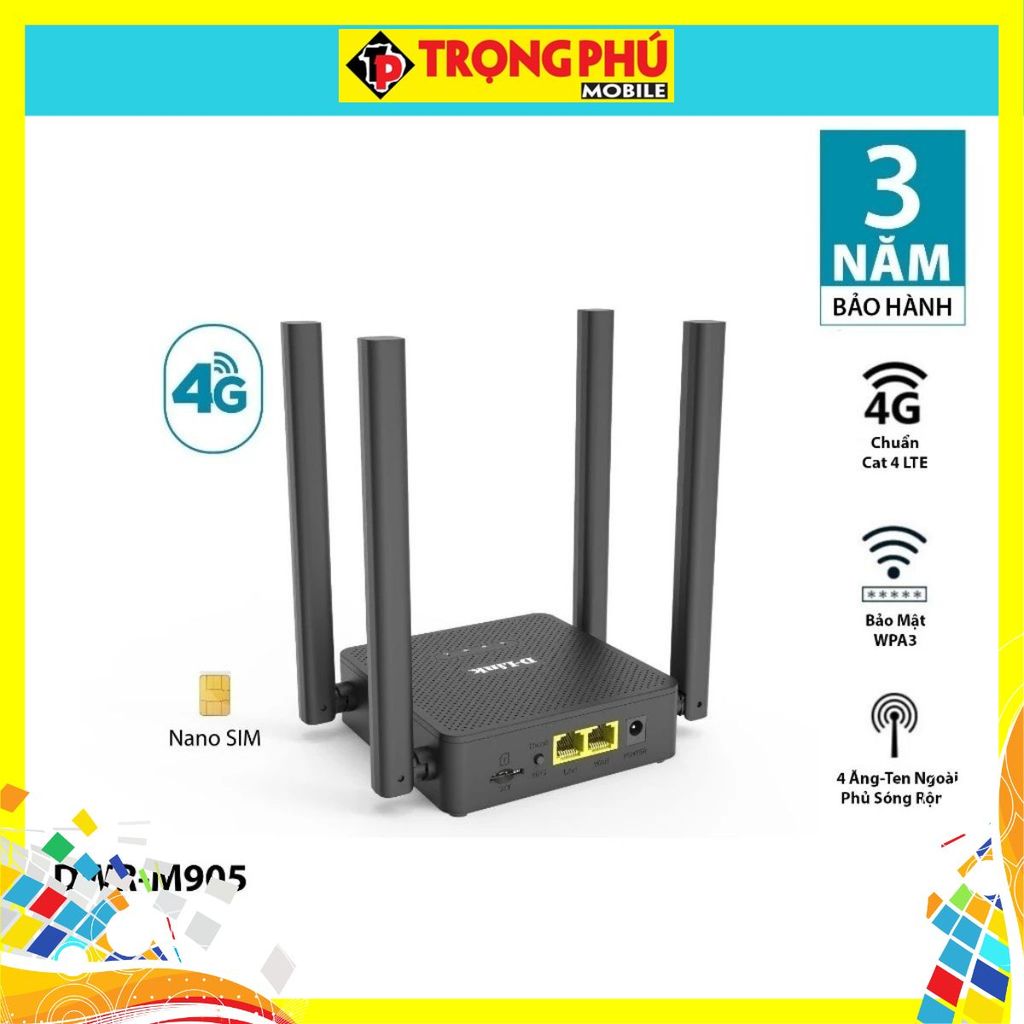 Cục modem phát wifi từ sim 4g Dlink DWR-M905 300Mbps CH5 hot sale