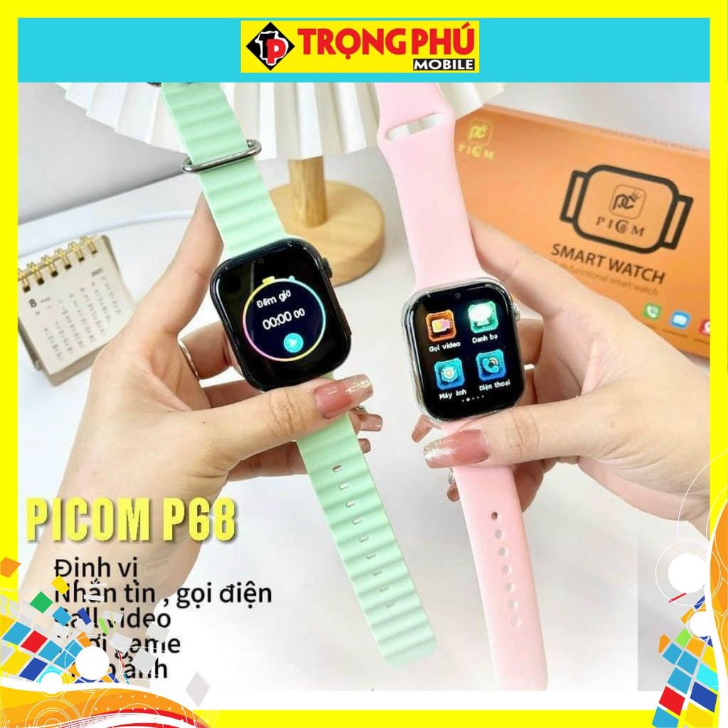 Đồng hồ định vị trẻ em Picom P68 plus đen CH5 hot sale