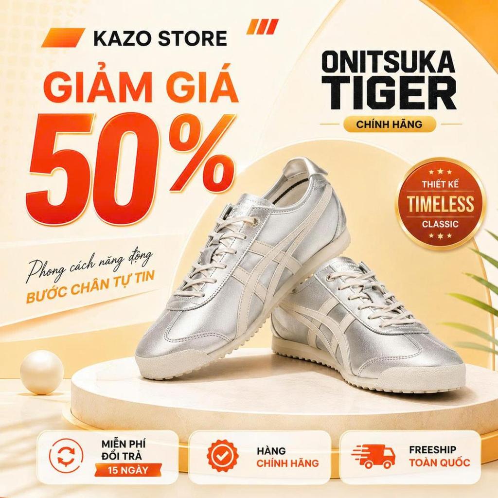 [KAZO - CHÍNH HÃNG]  Onitsuka Tiger baskets Mexico 66™ SD 'Pure Silver Cream