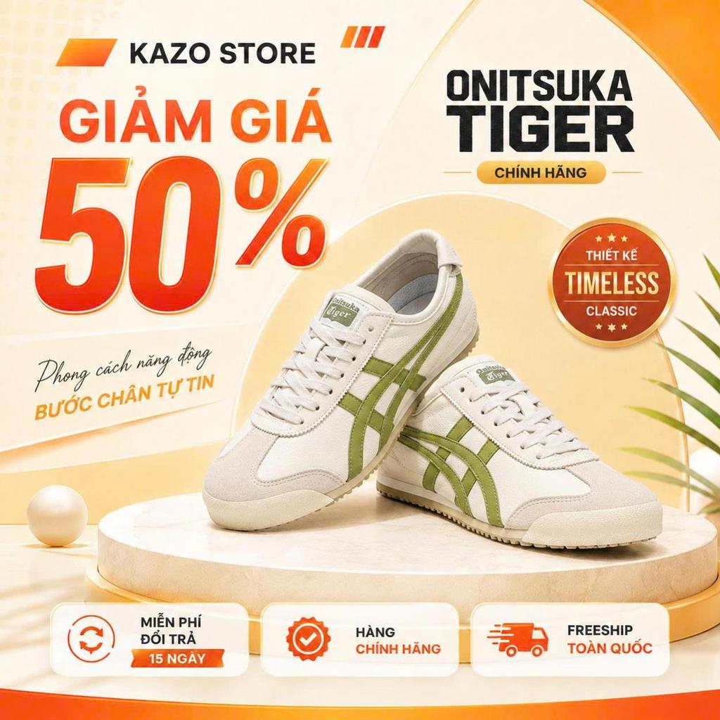 [KAZO - CHÍNH HÃNG]  Giày Onitsuka Tiger Mexico 66 SD ‘Birch Green’ 1183C015-201