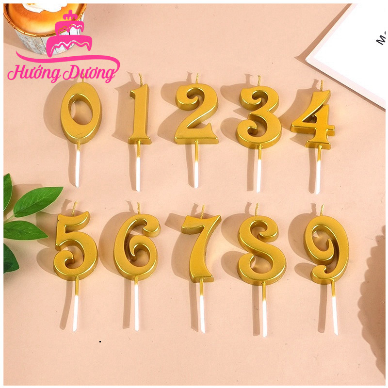 (Combo 5) Phụ Kiện Bánh Sinh Nhật 1 Nến Số Sinh Nhật Nhũ Rẻ Đẹp Trang Trí Bánh Kem